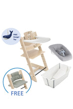 
                        
                          Load image into Gallery viewer, Stokke Tripp Trapp Chair 5pcs Bundle - Beech With Flexi Bath Bundle $5,729 0-36 months (Free GIFT)
                        
                      