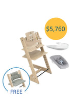 
                        
                          Load image into Gallery viewer, Stokke Tripp Trapp Chair 5pcs Bundle - Oak $5,760 0-36 months (Free Classic Cushion)
                        
                      