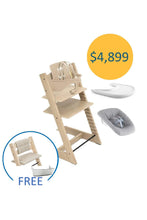 
                        
                          Load image into Gallery viewer, Stokke Tripp Trapp Chair 5pcs Bundle - Oak $4,899 0-36 months (Free Classic Cushion)
                        
                      