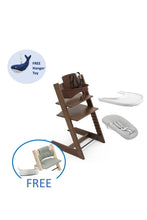 
                        
                          Load image into Gallery viewer, Stokke Tripp Trapp High Chair 5pcs Bundle - Signature Walnut Warm Brown $4,599 0-36 months (Free GIFTs)
                        
                      