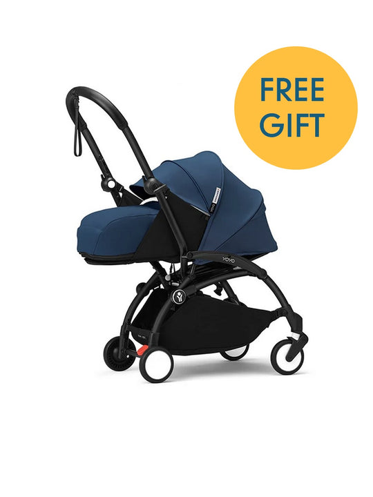 Stokke YOYO Stroller with Newborn Pack Air France Blue Free Leg R mothercare hong kong