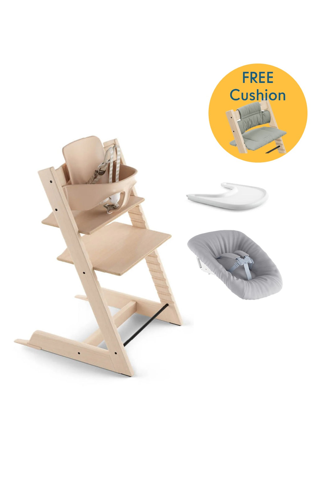 Stokke Tripp Trapp Chair with Newborn Set Bundle Offer ($4,464 with Free Classic Cushion)