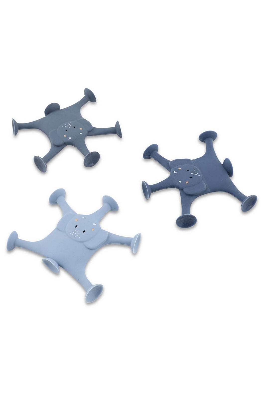 Trixie Animal Suction Game - 3pcs - Mrs Elephant's Family Blue