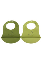 
                        
                          Load image into Gallery viewer, Trixie Silicone Bib 2-pack - Mr Dino
                        
                      