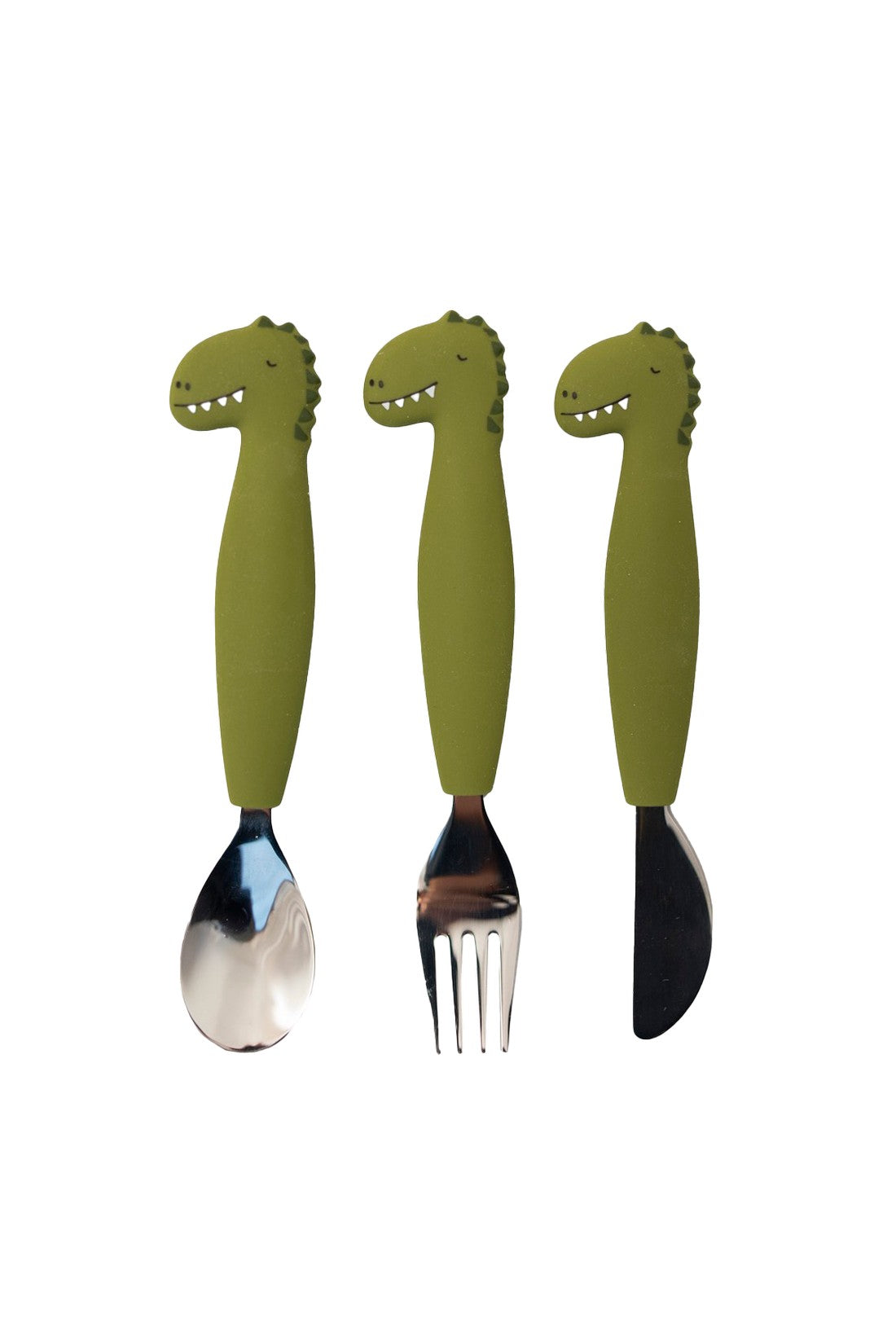 Trixie Silicone Cutlery Set 3 pack Mr Dino Online mothercare