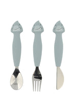 
                        
                          Load image into Gallery viewer, Trixie Silicone Cutlery Set 3-pack - Mr Shark
                        
                      