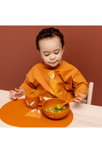 
                        
                          Load image into Gallery viewer, Trixie Waterproof Long Sleeve Bib - Mr Fox toddler in orange color toddler
                        
                      