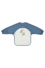 
                        
                          Load image into Gallery viewer, Trixie Waterproof Long Sleeve Bib - color in blue Mrs Elephant Back 
                        
                      