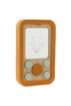 
                        
                          Load image into Gallery viewer, Trixie Wooden Silicone Baby Phone - Mr Fox 45 angle view
                        
                      