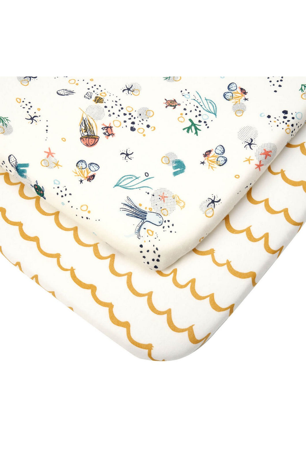 Tutti Bambini CoZee Bedside Crib Fitted Sheets 2 Pack - Our Planet