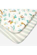 
                        
                          Load image into Gallery viewer, Tutti Bambini CoZee Bedside Crib Fitted Sheets 2 Pack - Run Wild
                        
                      