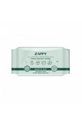 Zappy All Natural Biodegradable Food Contact Wipes - 50 Pack 1