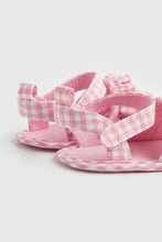 
                        
                          Load image into Gallery viewer, Mothercare Gingham Frill Pram Sandals
                        
                      