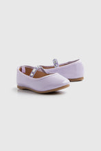 
                        
                          將圖片載入圖庫檢視器 Mothercare Lilac Diamanté Patent Ballerina Shoes
                        
                      
