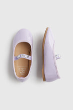 
                        
                          將圖片載入圖庫檢視器 Mothercare Lilac Diamanté Patent Ballerina Shoes
                        
                      