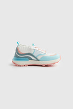 
                        
                          Load image into Gallery viewer, Mothercare Teal Panel Trainers
                        
                      