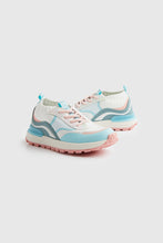 
                        
                          Load image into Gallery viewer, Mothercare Teal Panel Trainers
                        
                      