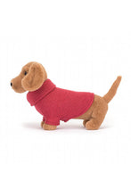 
                        
                          Load image into Gallery viewer, Jellycat Sweater Sausage Dog Pink 2
                        
                      