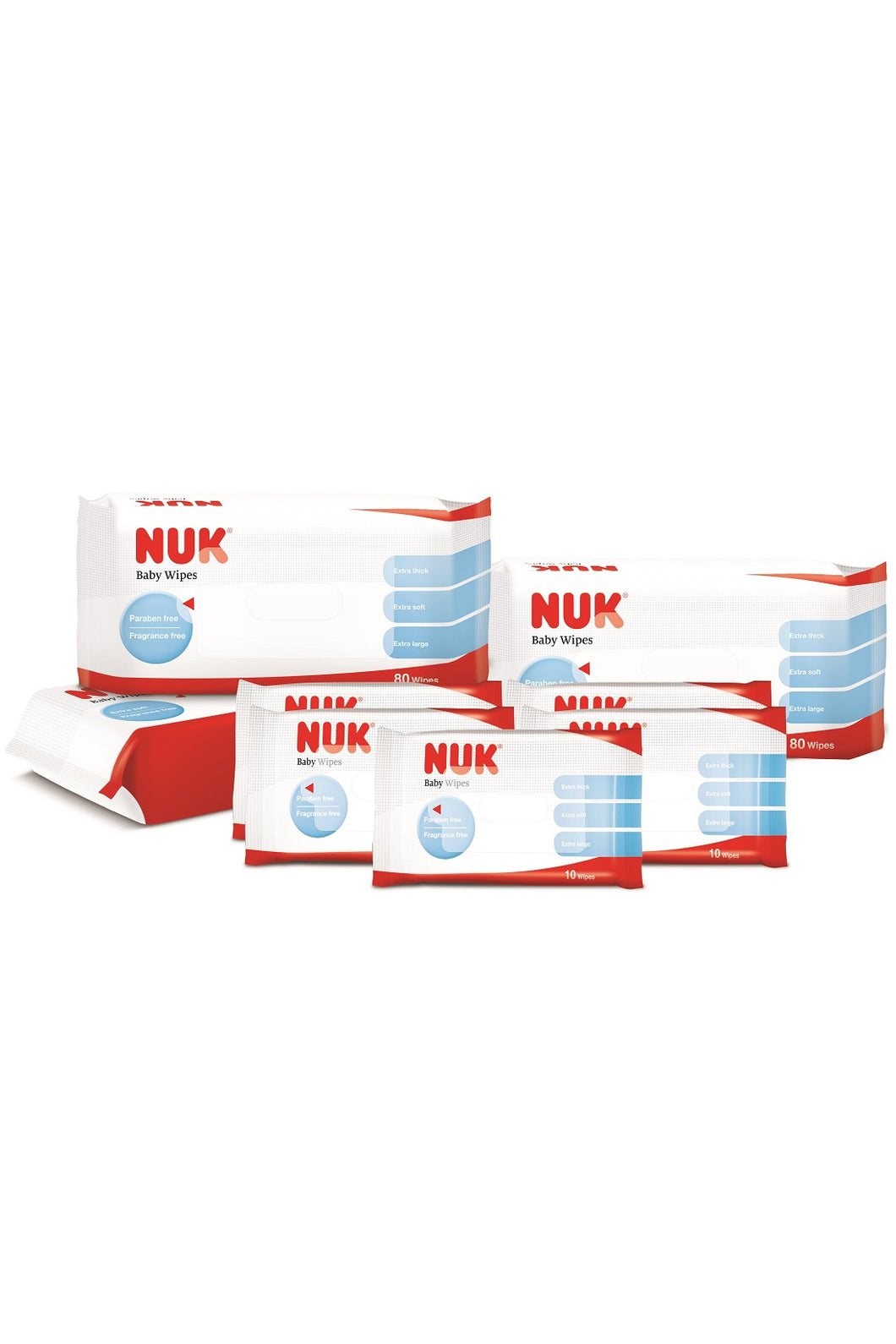 NUK Baby Wipes Value Pack 80pcs x 3 + 10pcs x 5 1