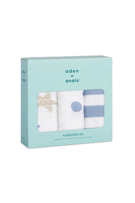 Aden Anais Cotton Muslin Washcloth Set 3 Pack Rock Star 1