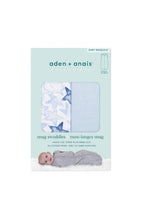 
                        
                          Load image into Gallery viewer, Aden Anais Essentials Newborn Snug Swaddle 2 Pack Twinkling Star Blue 1
                        
                      