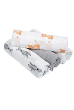 
                        
                          Load image into Gallery viewer, Aden Anais Muslin Swaddles 4 Pack Safari Babes 2
                        
                      