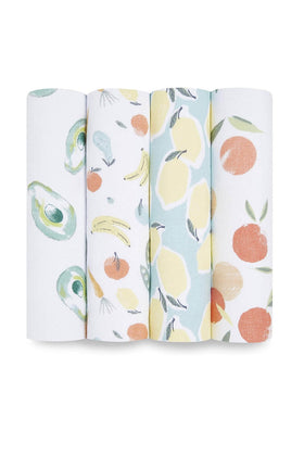 Aden + Anais Essentials Cotton Muslin Swaddles Fram to Table 4 Pack 1