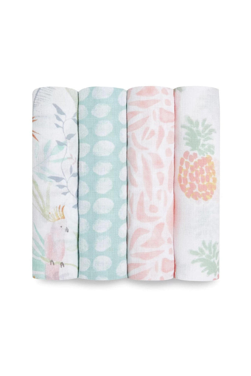 Aden + Anais Essentials Cotton Muslin Swaddles Tropicalia 4 Pack 1
