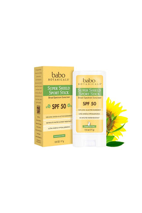 Babo Botanicals Super Shield Mineral Fragrance Free Sunscreen Sport Stick SPF50 1