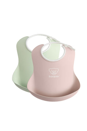 Babybjorn Baby Bib 2 Pack Powder Greenpink