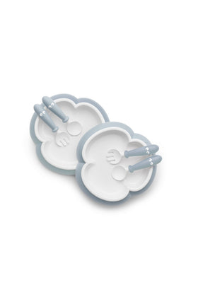 Babybjorn Baby Plate Spoon Fork Powder Blue 1
