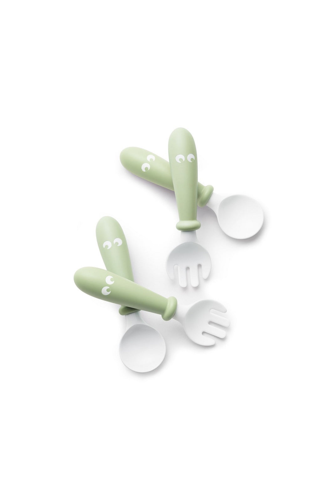 Babybjorn Baby Spoon Fork Powder Green