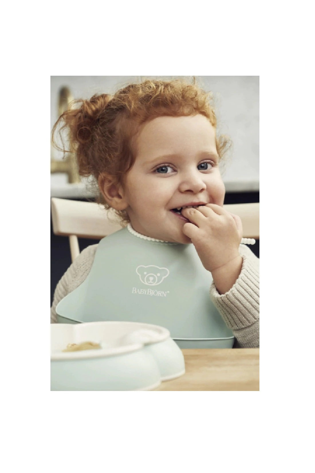 Buy BabyBjorn Feeding Bib Set, 2 Pack Powder Green Online