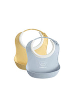 
                        
                          Load image into Gallery viewer, Babybjorn Small Baby Bib 2Pk Powder Yellow Powder Blue 1
                        
                      
