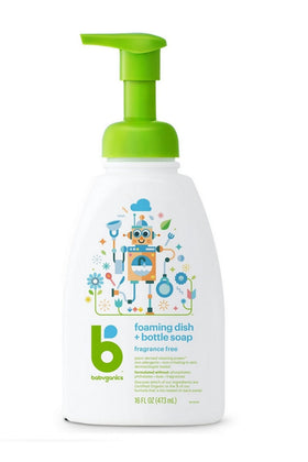 Babyganics Foaming Dish Bottle Soap 473Ml Fragrance Free