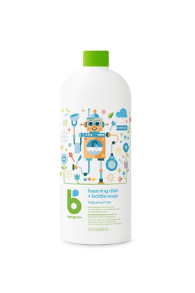 Babyganics Foaming Dish Bottle Soap Refill 946Ml Fragrance Free