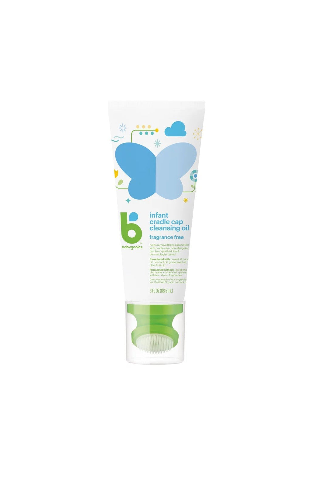 Babyganics Infant Cradle Cap Cleansing Oil 88.5ml Fragrance Free 1