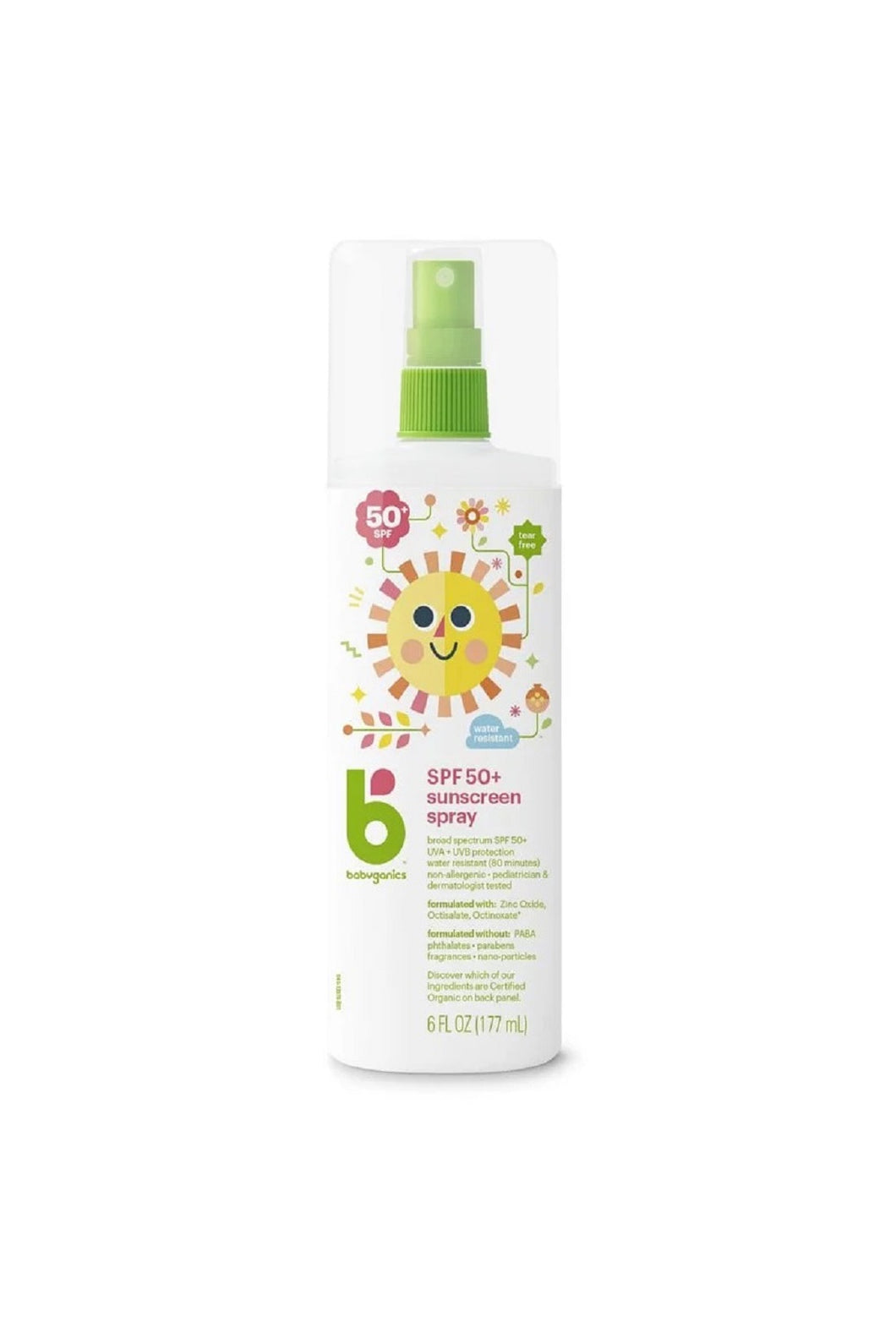 Babyganics Spf 50 Sunscreen Spray 6Oz 1