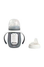 
                        
                          Load image into Gallery viewer, Beaba 2-In-1 Learning Glass Milk Bottle With Silicone Cover Mineral Grey 2
                        
                      