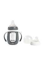
                        
                          Load image into Gallery viewer, Beaba 2-In-1 Learning Glass Milk Bottle With Silicone Cover Mineral Grey 3
                        
                      