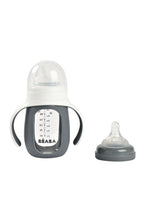 
                        
                          Load image into Gallery viewer, Beaba 2-In-1 Learning Glass Milk Bottle With Silicone Cover Mineral Grey 4
                        
                      