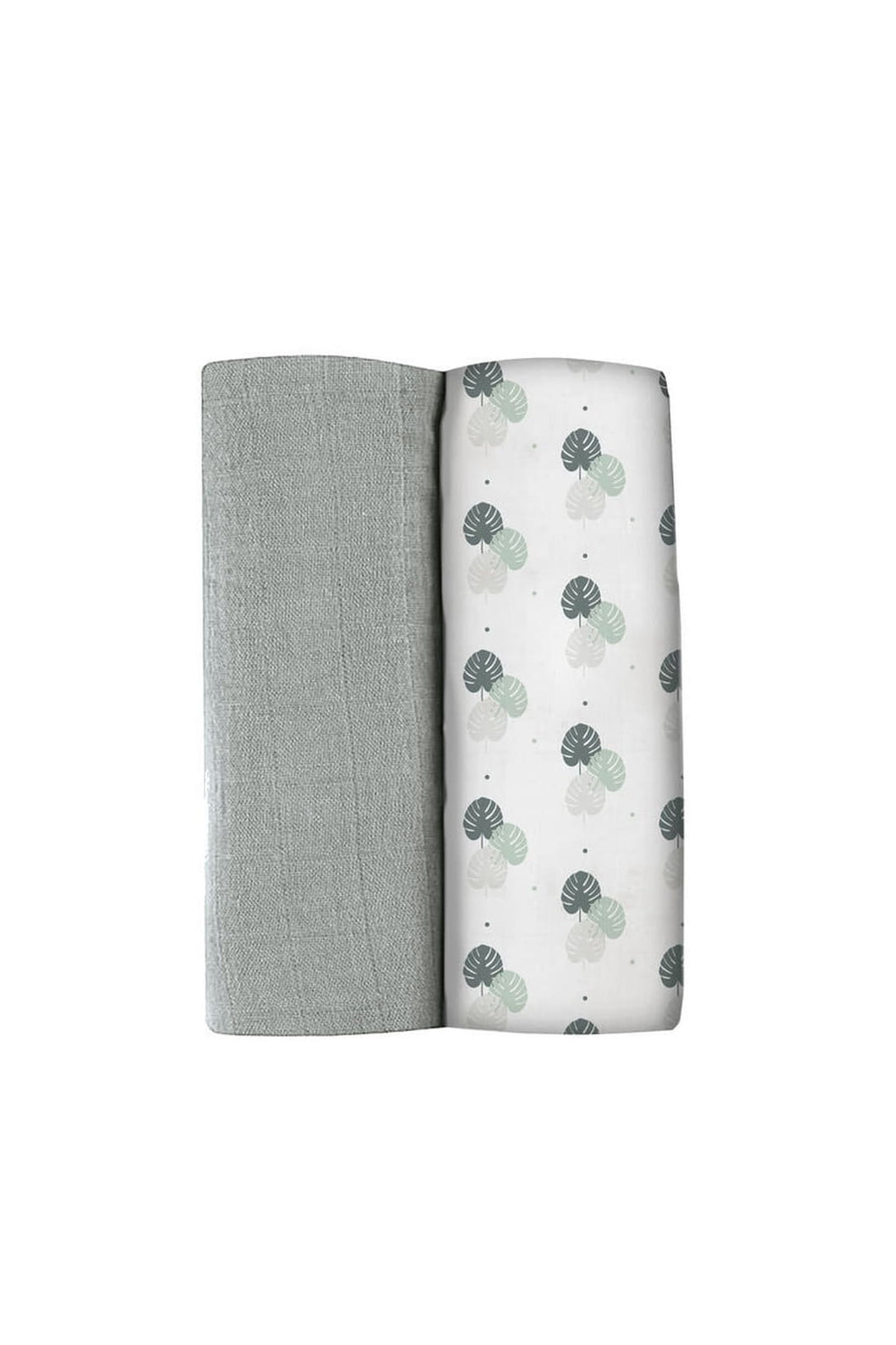 Beaba Set Of 2 XXL Cotton Muslins Wraps Mirage Grey/Jungle 1