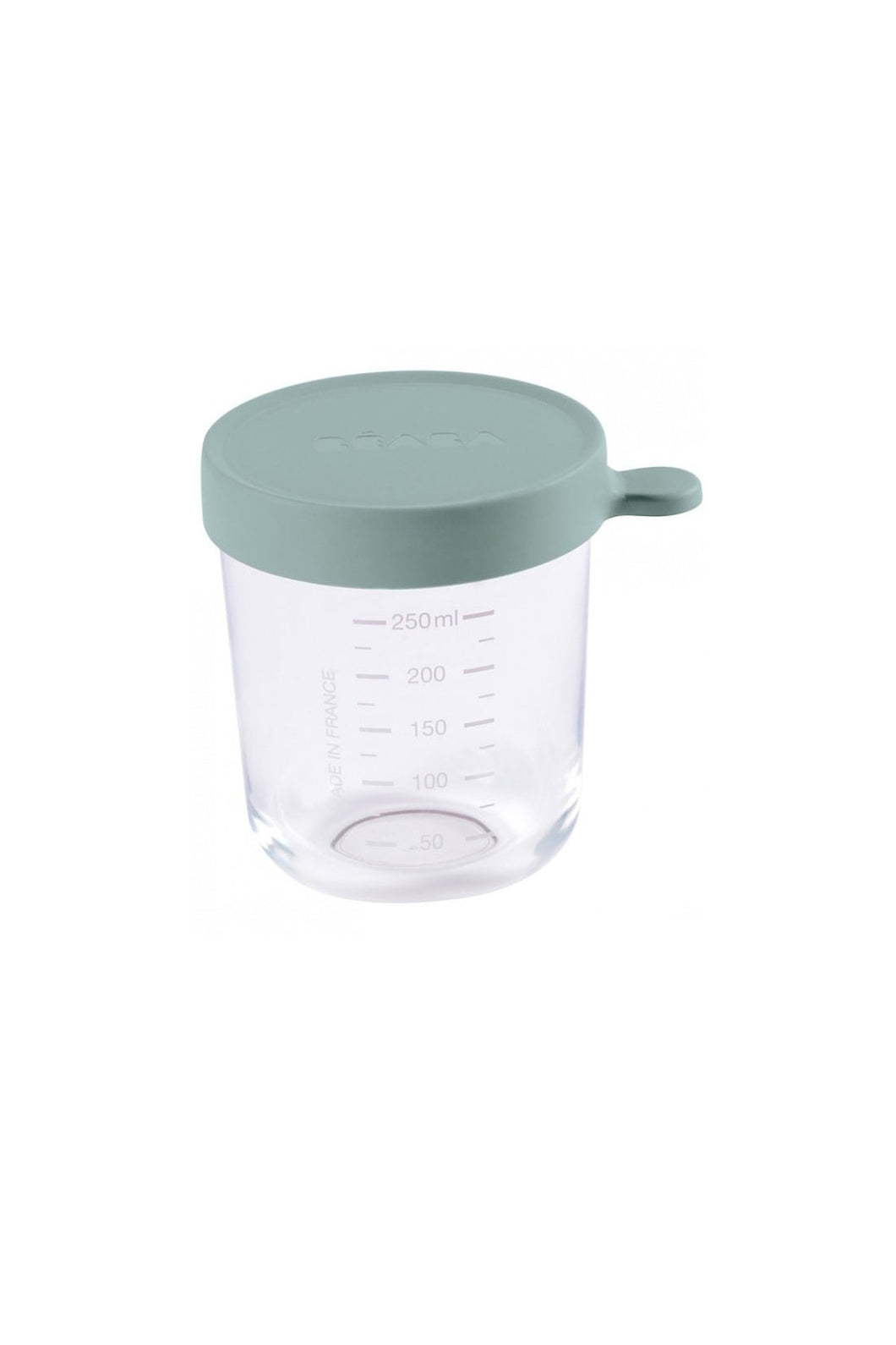 Beaba 250 Ml Conservation Jar In Superior Quality Glass Eucalyptus
