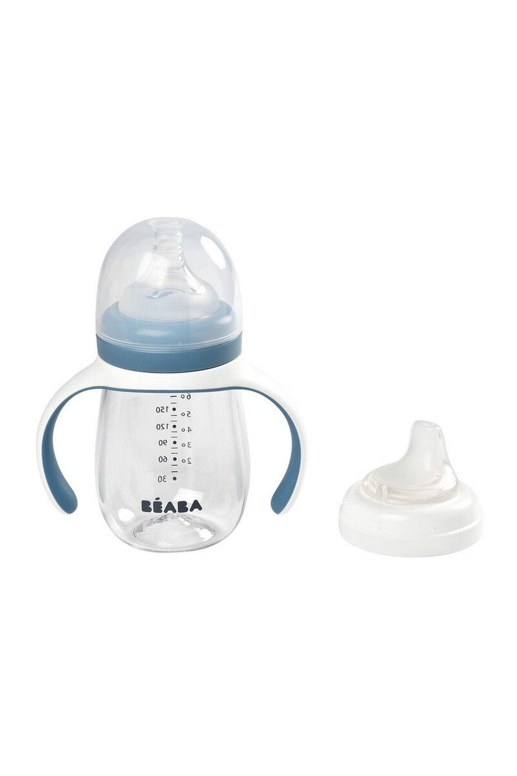 Beaba 2 In 1 Training Milk Bottle 210Ml Windy Blue 1