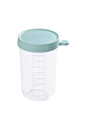 Beaba 400 Ml Conservation Jar In Superior Quality Glass Airy Green