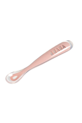 Beaba Ergonomic 1St Age Silicone Spoon Old Pink