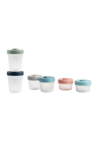 Beaba Pro Food Storage Set 6 Clip Portions 2 X 90Ml 2 X 150Ml 2 X 250Ml 1