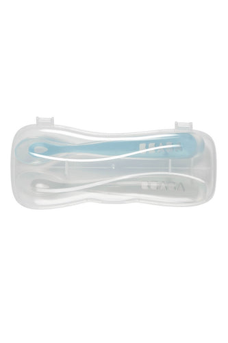 Beaba Set Of 2 1St Age Spoon Blue Light Grey 1