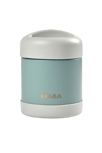 Beaba Stainless Steel Vacuum Insulated Food Jar 300Ml Light Mistencalyptus Green