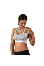 
                        
                          Load image into Gallery viewer, Bravado Designs Body Silk Seamless Rhythm Nursing Bra  White Grey Spacedye  4
                        
                      